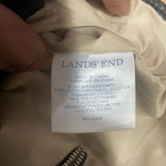 NWOT Lands End Tote/Shoulder bag in Black & Gray - Picture 6 of 9